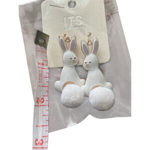 Two pairs of pierced earrings bunny blue boho fun artsy